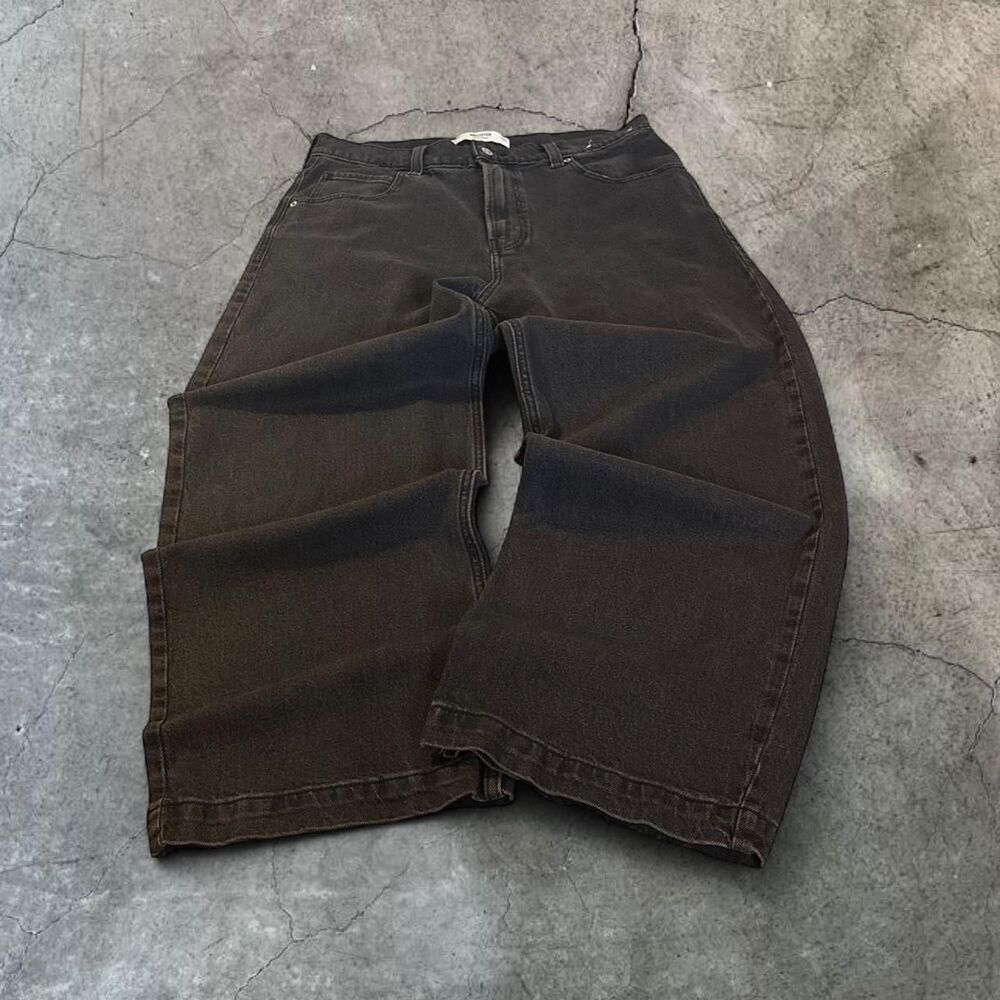 Hollister-co Men's Grey and Black Jeans